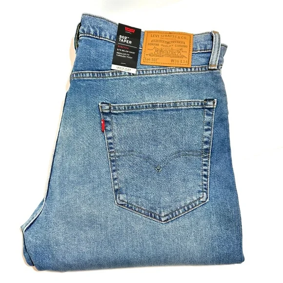 Denim Levis 502 36x34 Levi's Jeans Levis Premium 52 Taper Fit Mens